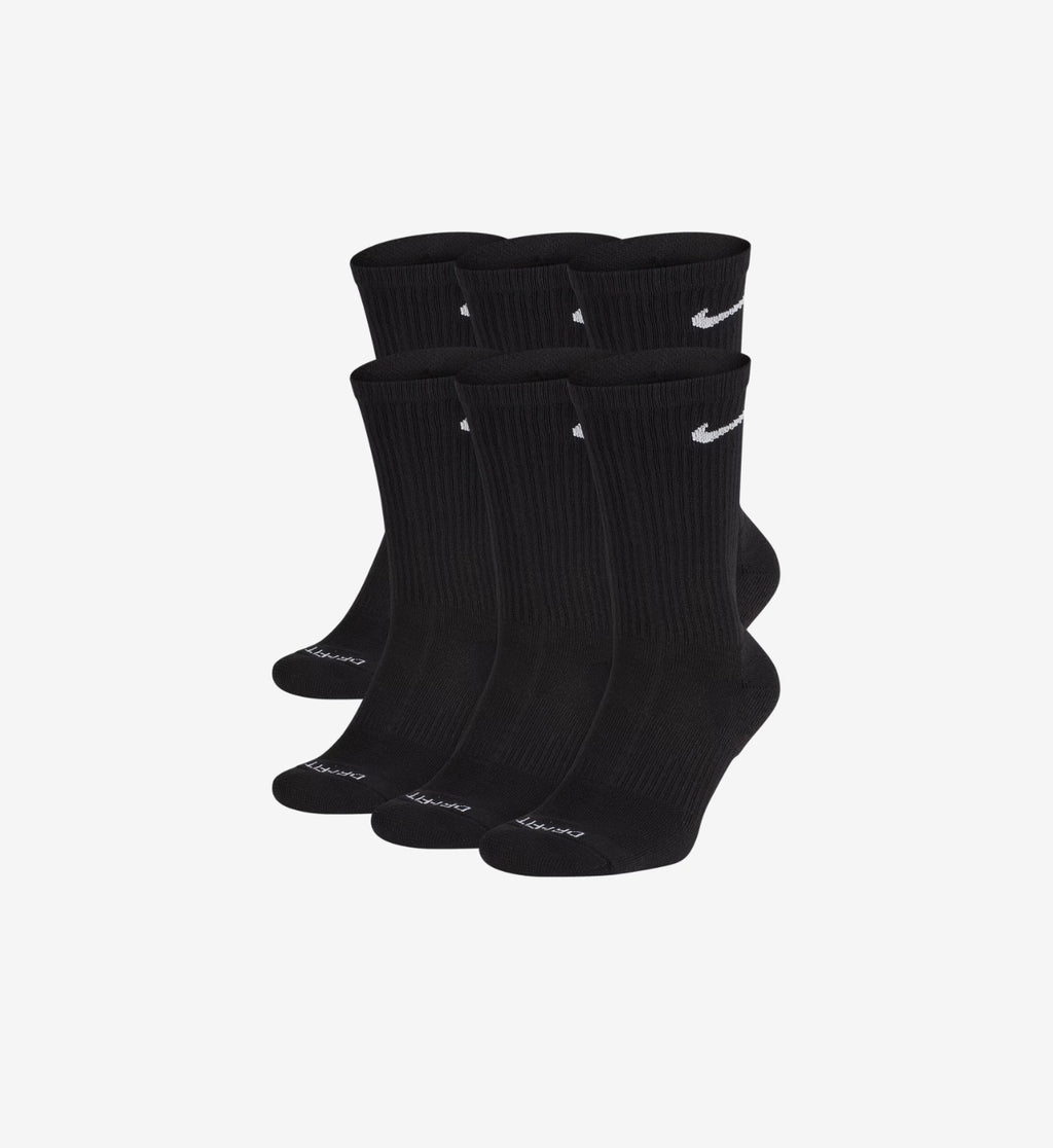 Nike 6-Pack Everyday Plus Cushioned Crew Socks – Black