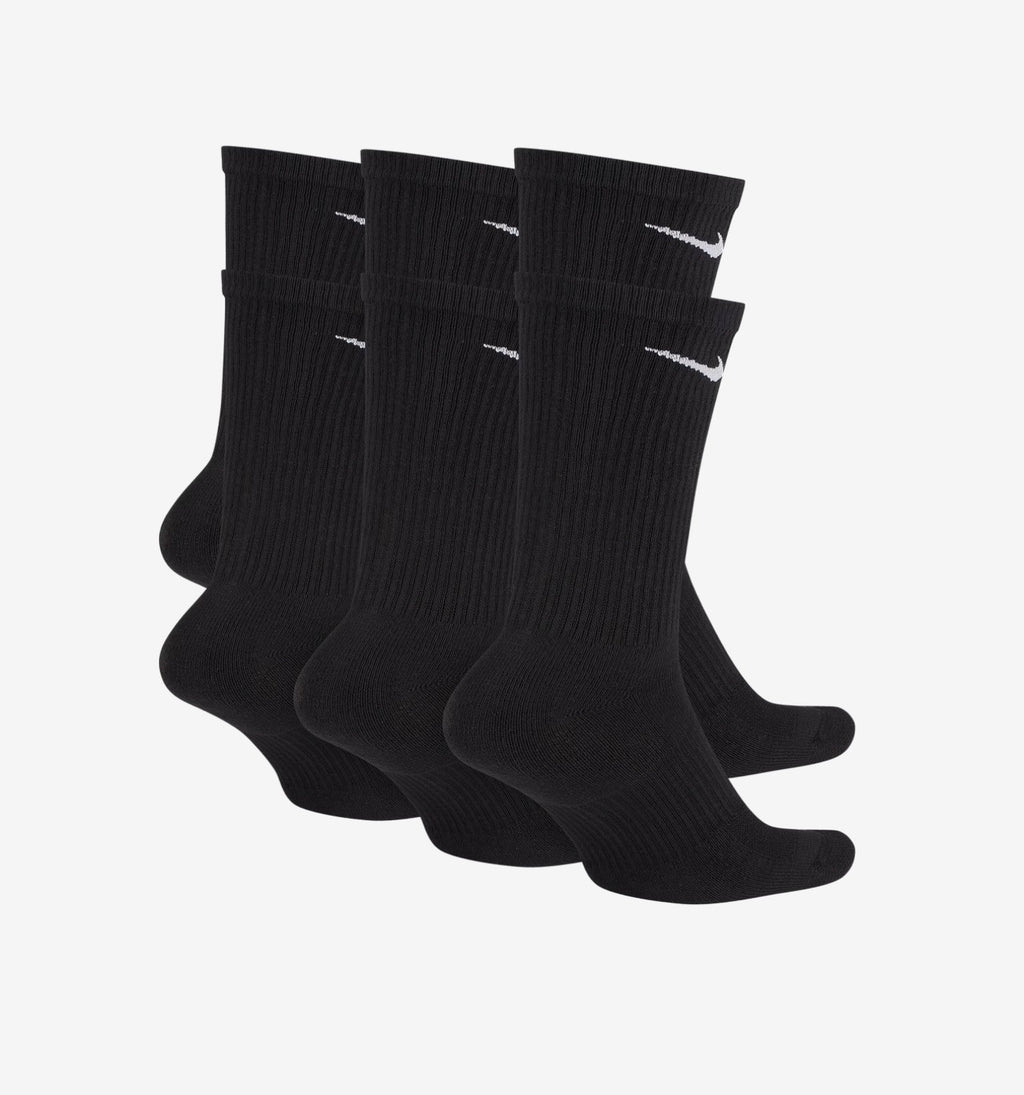 Nike 6-Pack Everyday Plus Cushioned Crew Socks – Black